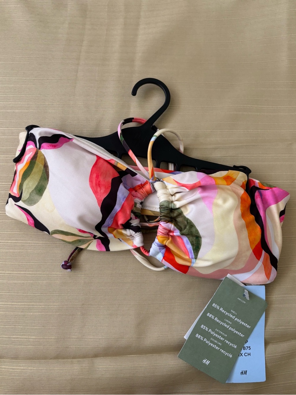 H&M Multicolor Swirl Bandeau Top